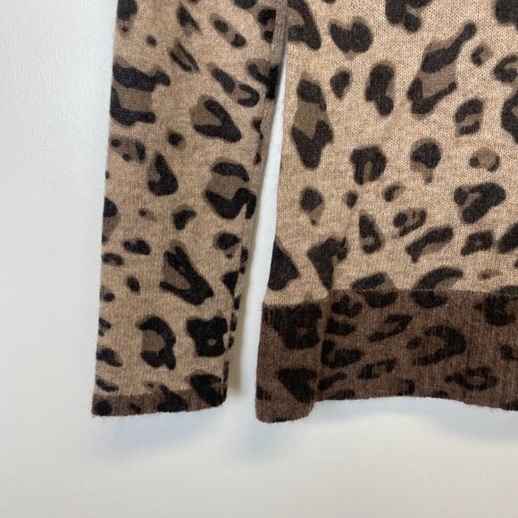 Magaschoni 100% Cashmere Leopard Print Sweater - Picture 8 of 11